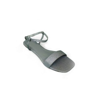 silver glitter flat shoes from Lajwanti Designers