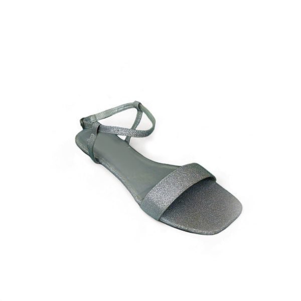 silver glitter flat shoes from Lajwanti Designers